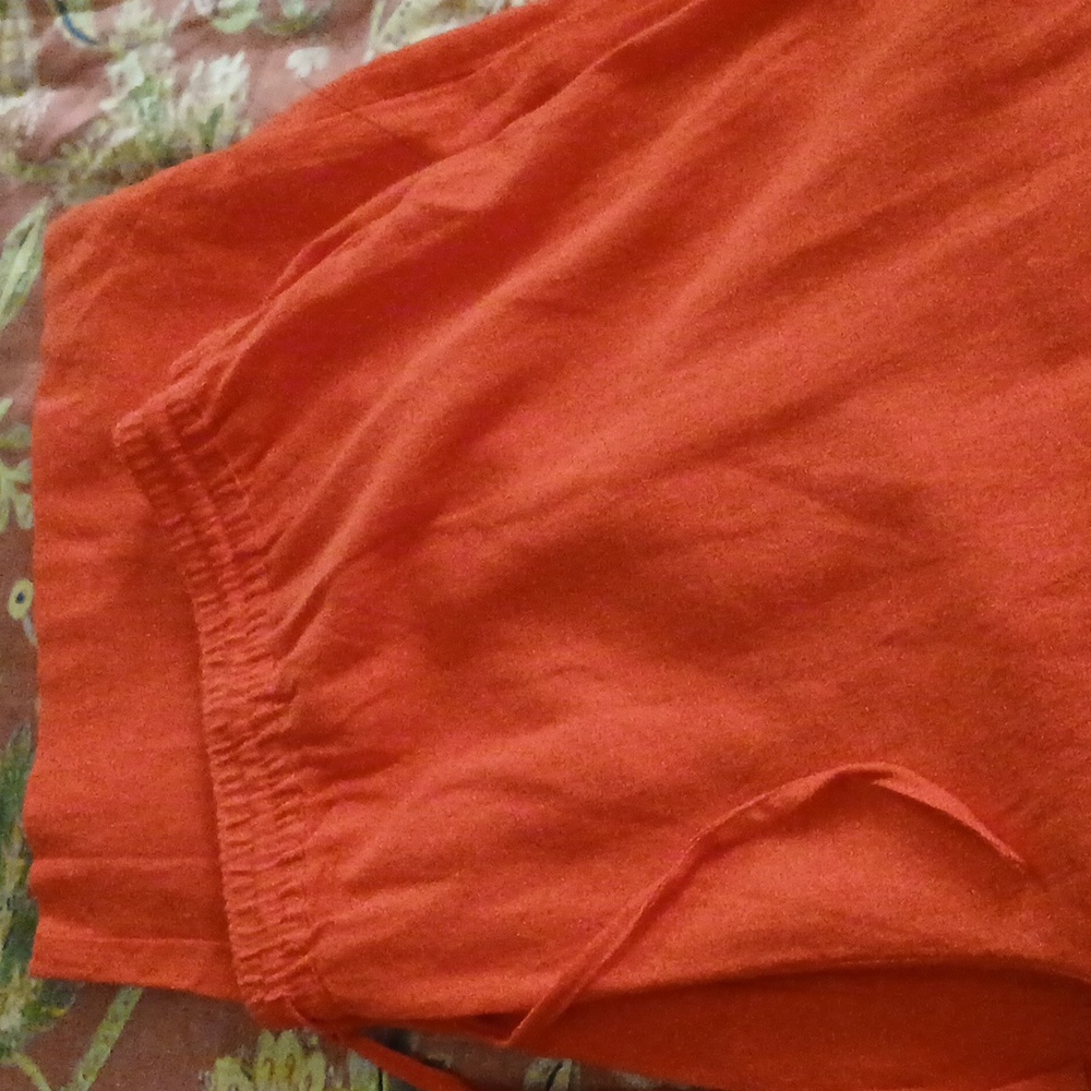 DKNY Women's Vibrant Red Orange Wide Leg - Picture 5 of 5